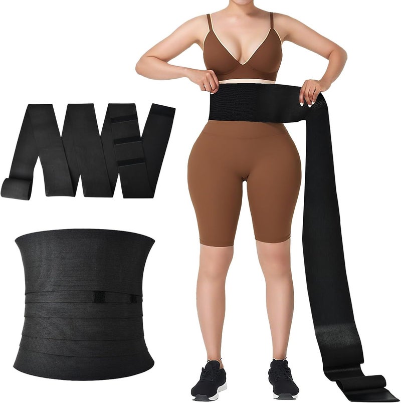 Lisacool Waist Trainer for Women Stomach Bandage Wrap Waist Band Long Torso Tummy Wraps Belly Body Shaper Waist Trimmer Belt - Image 1